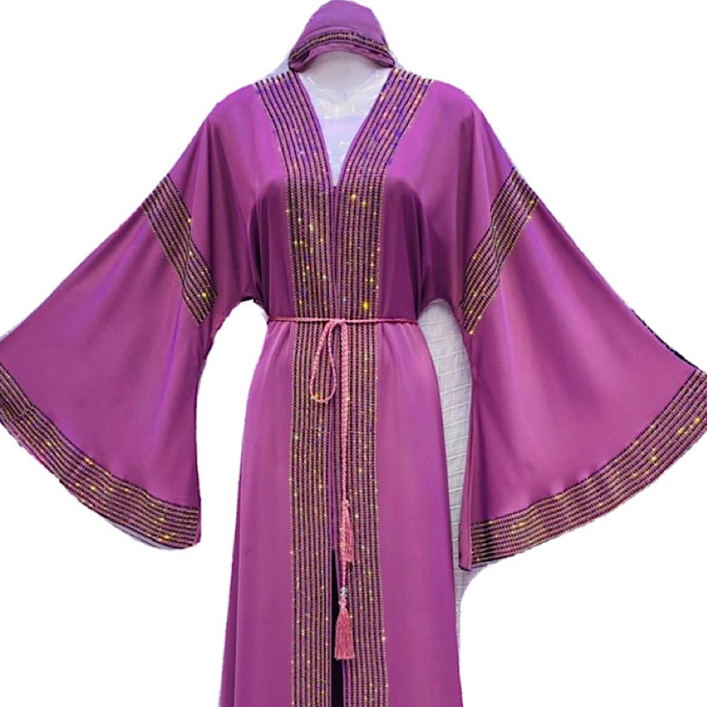 Dubai High Quality Open Abaya/Kimono/Kaftan Muslim Womens Long Maxi Dres…